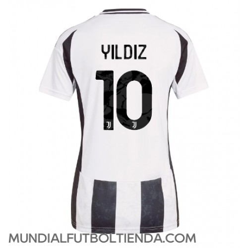 Camiseta Juventus Kenan Yildiz #10 Primera Equipación Replica 2024-25 para mujer mangas cortas